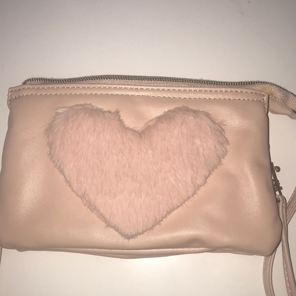 pink heart purse